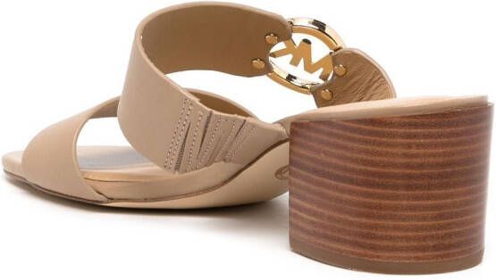 Michael Kors Summer muiltjes met logoplakkaat Bruin