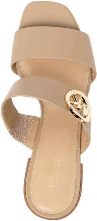 Michael Kors Summer muiltjes met logoplakkaat Bruin