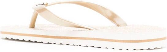 Michael Kors Teenslippers met logoplakkaat Goud