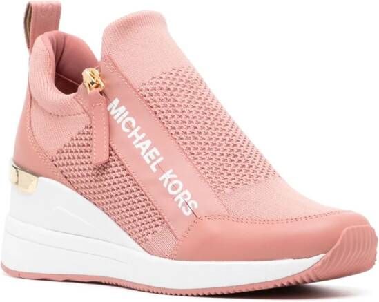 Michael Kors Willis sneakers met sleehak Roze