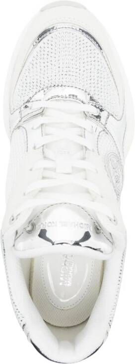 Michael Kors Zuma leren sneakers met vlakken Wit