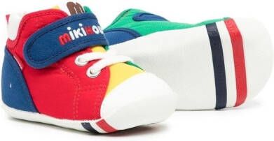 Miki House Sneakers met colourblocking Rood