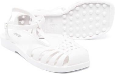 Mini Melissa Aranha sandalen met gekooide neus Wit