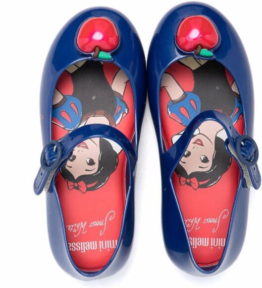 Mini Melissa White Snow ballerina's met ronde neus Blauw