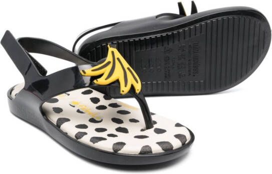 Mini Melissa Fábula sandalen met open neus Zwart