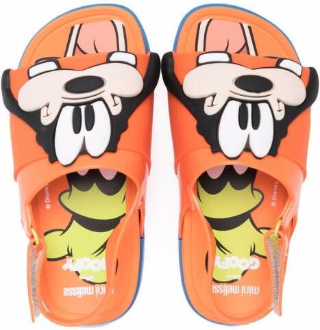 Mini Melissa Goofy sandalen met reliëf Oranje