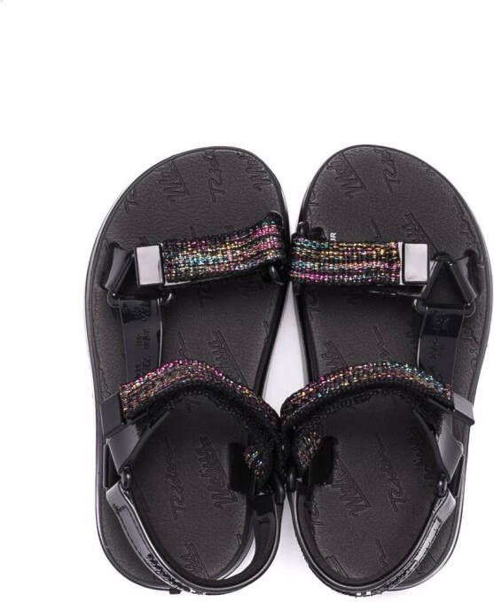 Mini Melissa Metallic sandalen Zwart