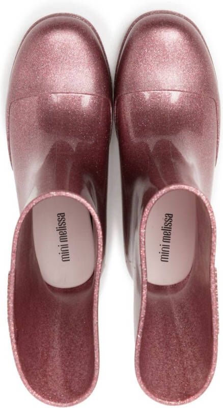 Mini Melissa Regenlaarzen met logo Roze