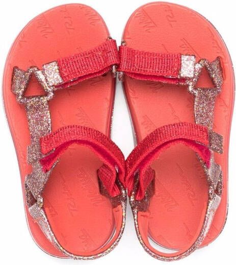 Mini Melissa Sandalen met klittenband Rood