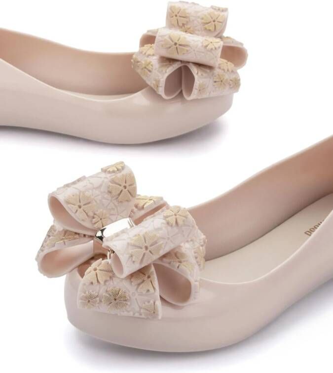 Mini Melissa Ultragirl Sweet ballerina's met strik Beige