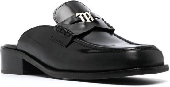 MISBHV Brutalist leren loafers Zwart