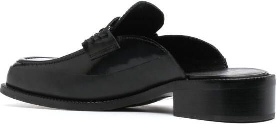 MISBHV Brutalist leren loafers Zwart