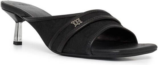 MISBHV 30 mm Sasha muiltjes met monogram-jacquard Zwart