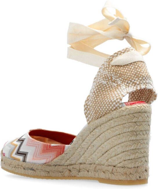 Missoni 100mm espadrilles met sleehak Wit