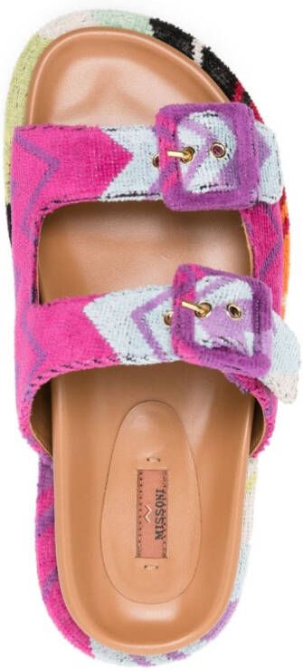 Missoni Clea sandalen met zigzagprint Roze