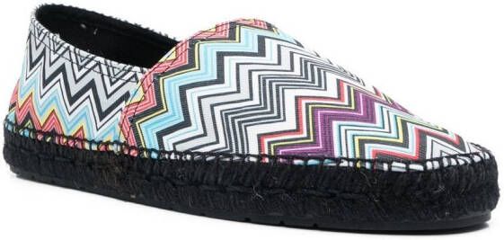 Missoni Espadrilles met zigzag-patroon Zwart