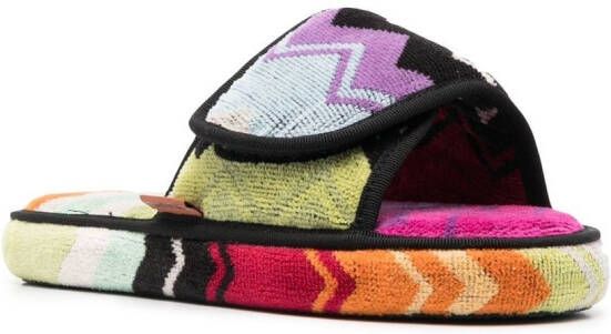 Missoni Home Gestreepte slippers Roze