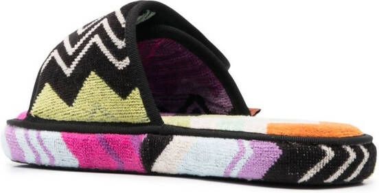 Missoni Home Gestreepte slippers Roze