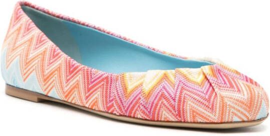 Missoni Iris Wave ballerina's Roze