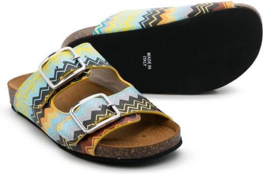 Missoni Kids Milano sandalen met dubbele gesp Blauw