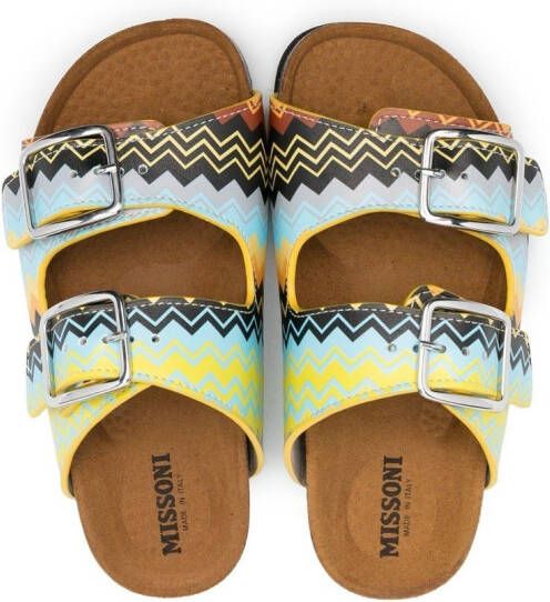 Missoni Kids Milano sandalen met dubbele gesp Blauw