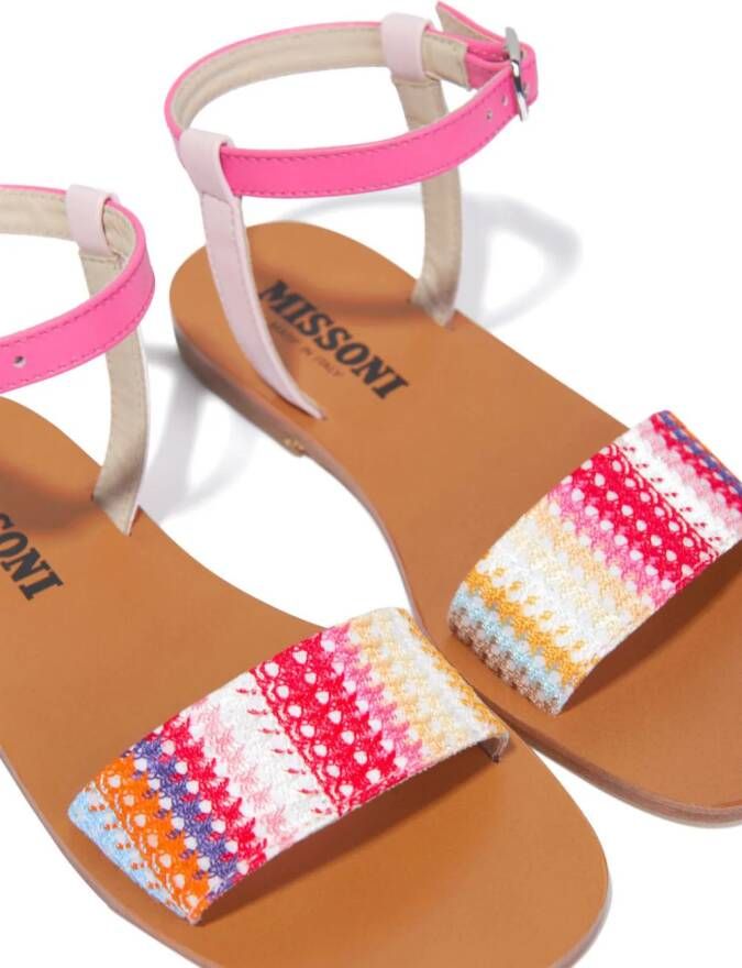 Missoni Kids Sandalen met patroon Roze