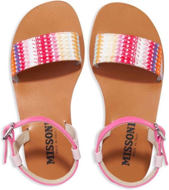 Missoni Kids Sandalen met patroon Roze