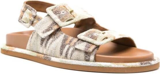 Missoni Mia Wave gebreide sandalen Groen