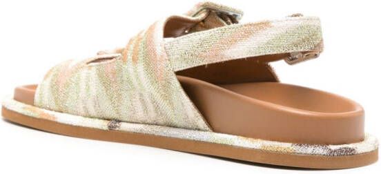 Missoni Mia Wave gebreide sandalen Groen