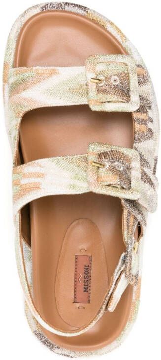 Missoni Mia Wave gebreide sandalen Groen