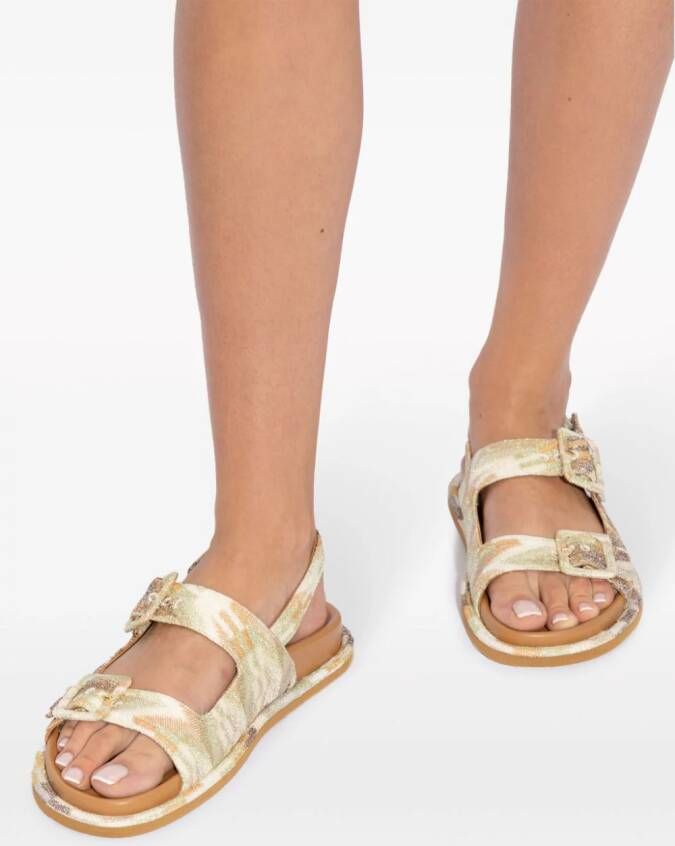 Missoni sandalen met open neus Beige