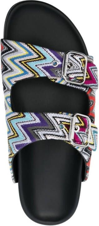 Missoni Slippers met zigzag patroon Zwart