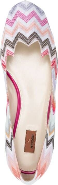 Missoni Ballerina's met zigzag patroon Wit