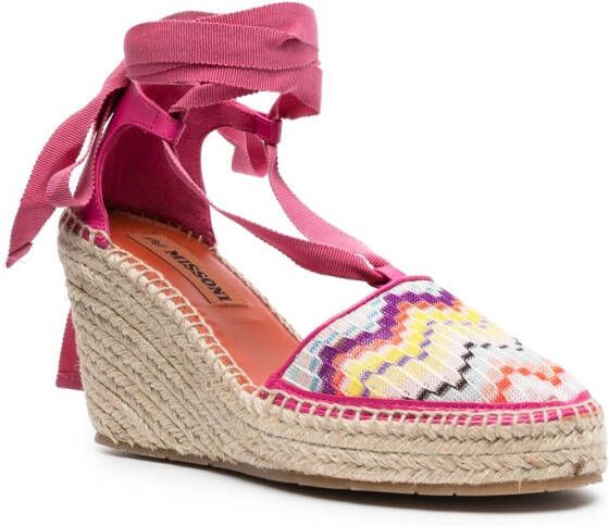 Missoni Espadrilles met zigzag patroon Roze