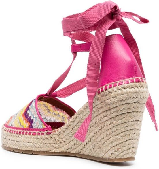 Missoni Espadrilles met zigzag patroon Roze