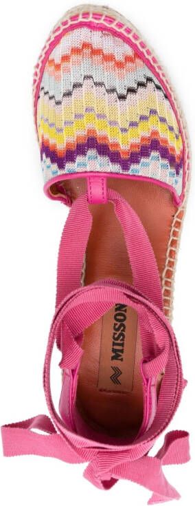 Missoni Espadrilles met zigzag patroon Roze