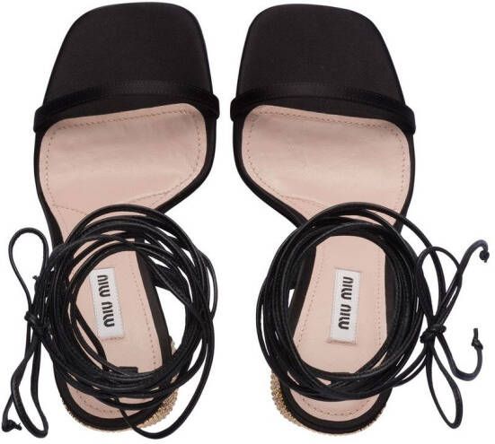 Miu Sandalen met enkelbandje Zwart