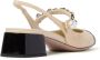 Miu 35mm raffia pumps met parels Beige - Thumbnail 3