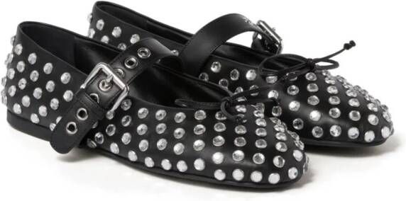 Miu Ballerina's met studs Zwart