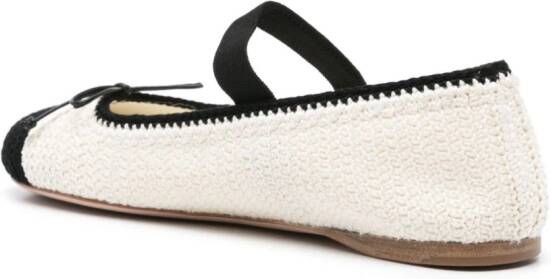 Miu Ballerina's met strikdetail Wit