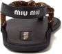 Miu Leren sandalen Bruin - Thumbnail 3