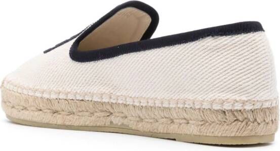 Miu Espadrilles met geborduurd logo Beige