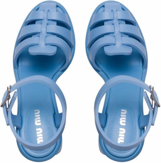 Miu Eva sandalen met enkelbandje Blauw