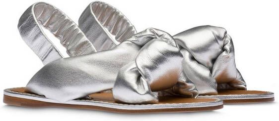 Miu Geknoopte sandalen Zilver