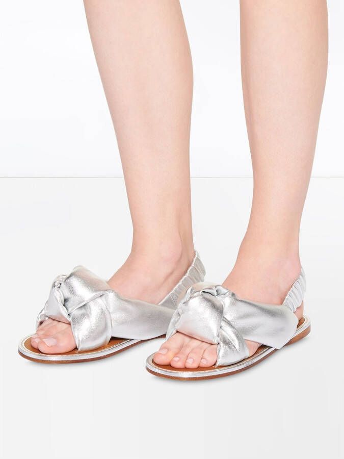 Miu Geknoopte sandalen Zilver