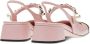 Miu Leren slingback pumps Roze - Thumbnail 3