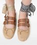 Miu Leren ballerina's met gesp Beige - Thumbnail 5