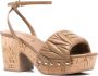 Miu Leren sandalen Bruin - Thumbnail 2