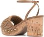 Miu Leren sandalen Bruin - Thumbnail 3