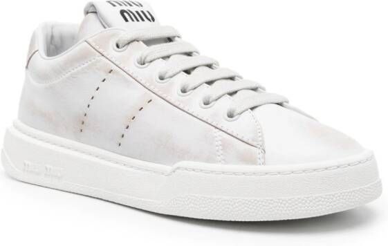 Miu Leren sneakers Wit